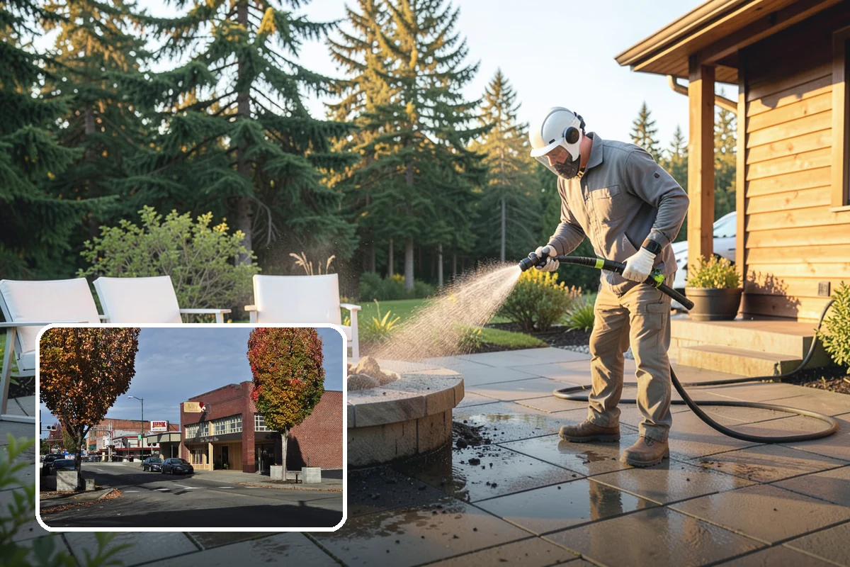 Patio Sealing Preparation in Puyallup, Pierce County, WA - Ensures the sealer bonds to a clean surface