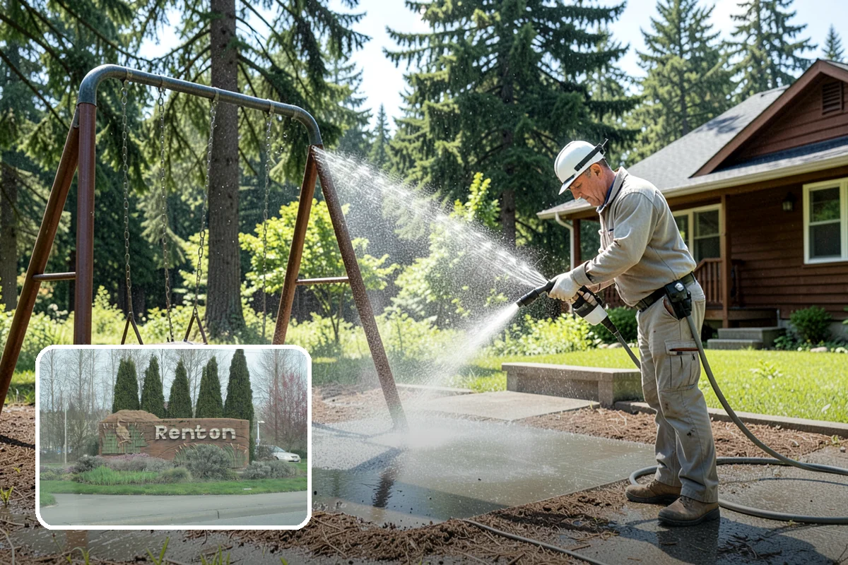 Patio Sealing Preparation in Renton, King County, WA - Ensures the sealer bonds to a clean surface