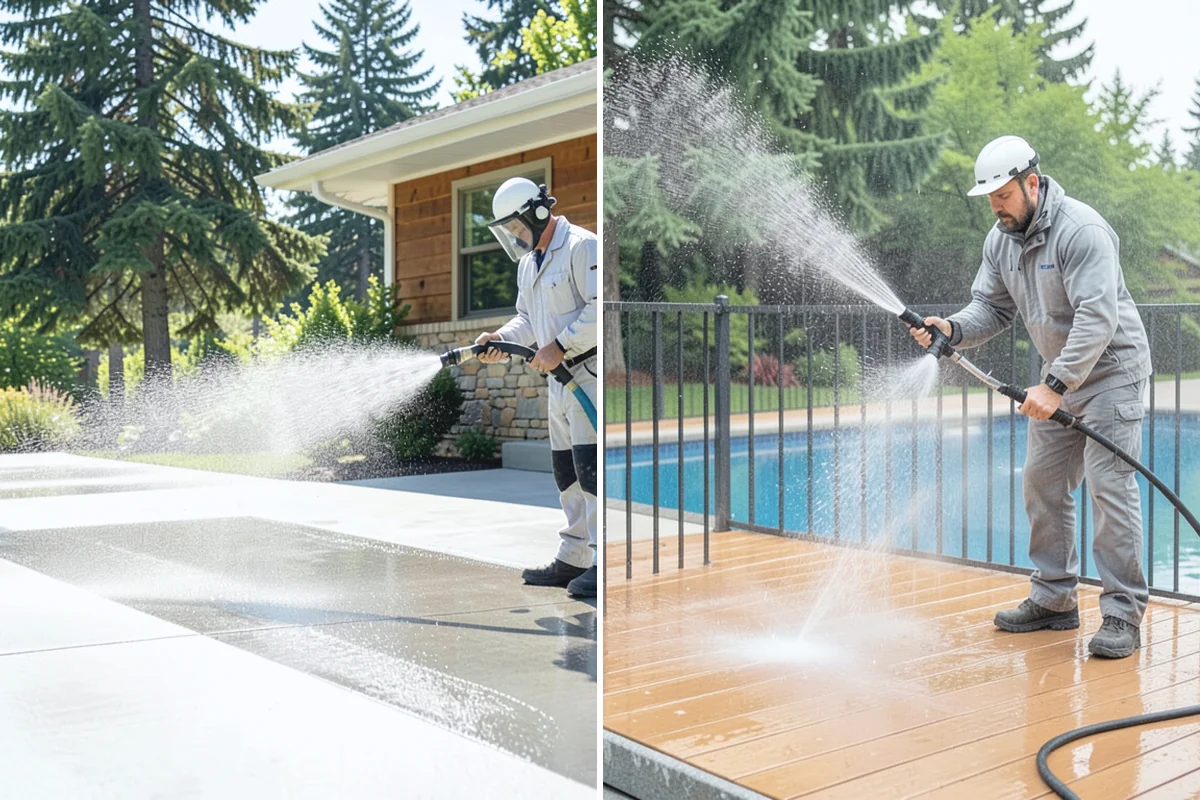Patio Sealing Preparation in Renton, King County, WA - Deep-clean the patio and remove all biological growth