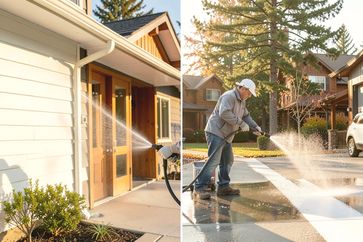 Patio Sealing Preparation in Ruston, Pierce County, WA - Deep-clean the patio and remove all biological growth