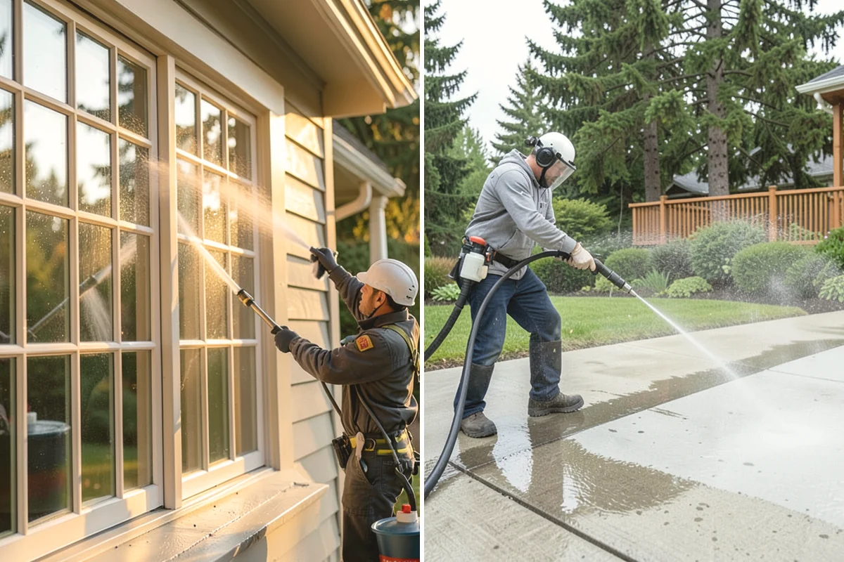 Patio Sealing Preparation in Steilacoom, Pierce County, WA - Deep-clean the patio and remove all biological growth