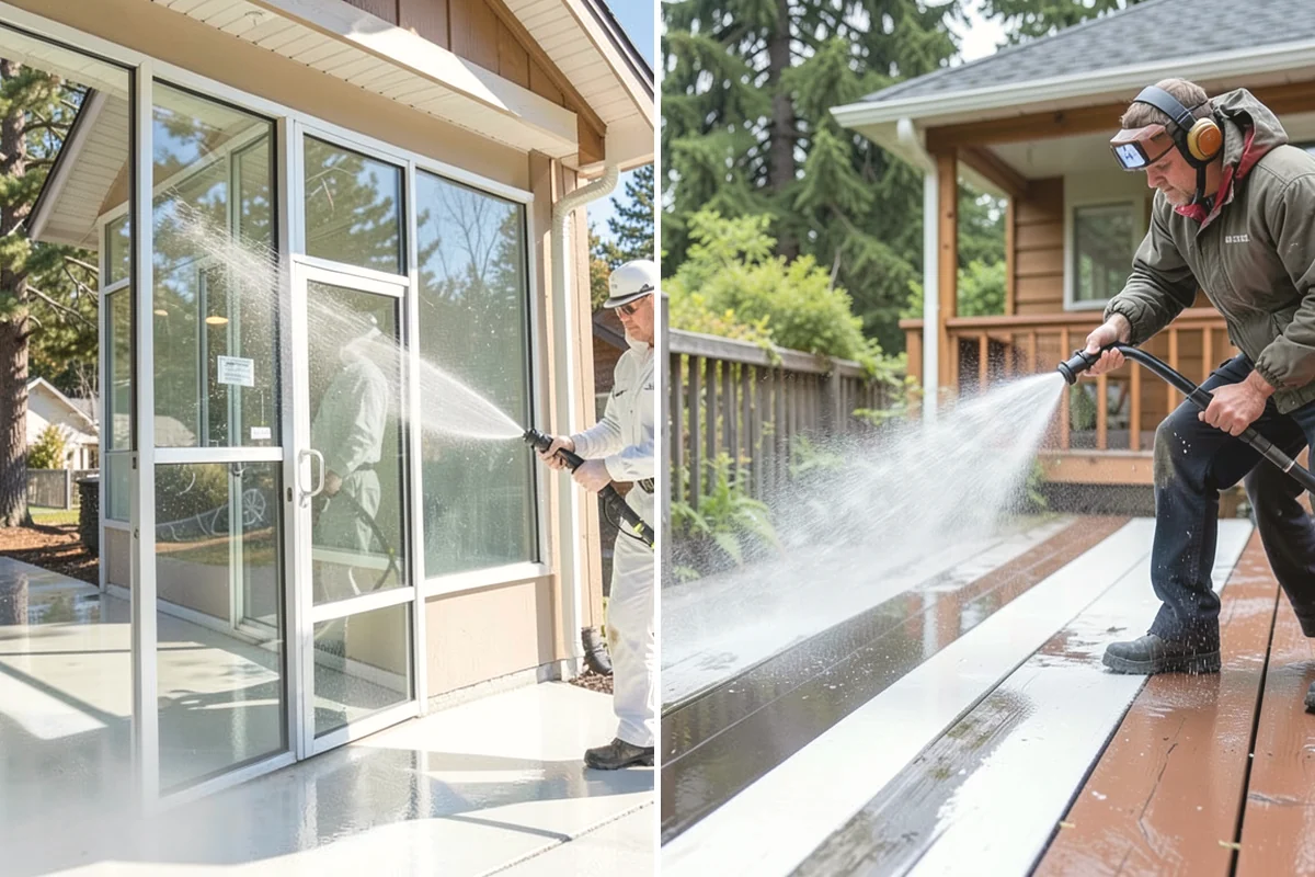 Patio Sealing Preparation in Tukwila, King County, WA - Deep-clean the patio and remove all biological growth