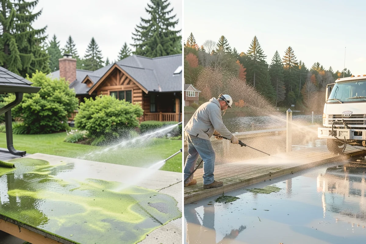 Patio Sealing Preparation in University Place, Pierce County, WA - Deep-clean the patio and remove all biological growth