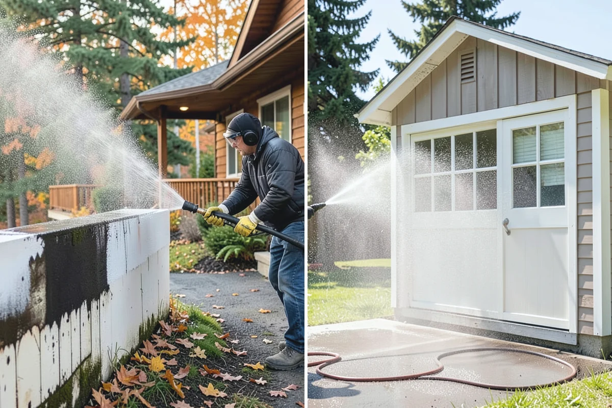 Patio Sealing Preparation in Woodinville, King County, WA - Deep-clean the patio and remove all biological growth