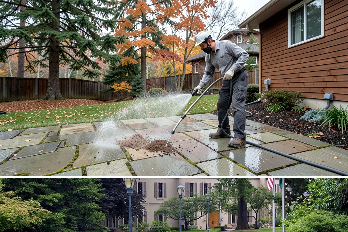 Patio Sealing Preparation in Woodinville, King County, WA - Schedule sealing prep in a stable dry stretch so the surface fully dries before coating.