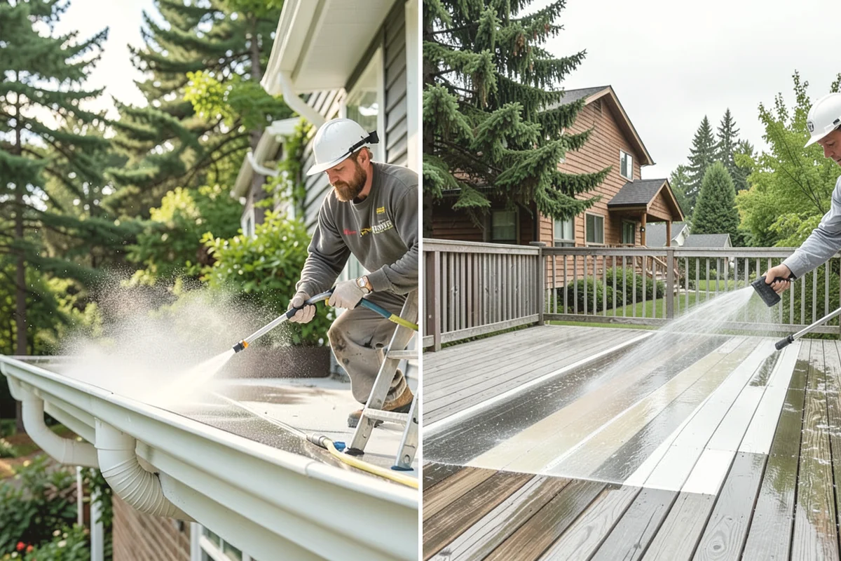 Patio Sealing Preparation in Yarrow Point, King County, WA - Deep-clean the patio and remove all biological growth