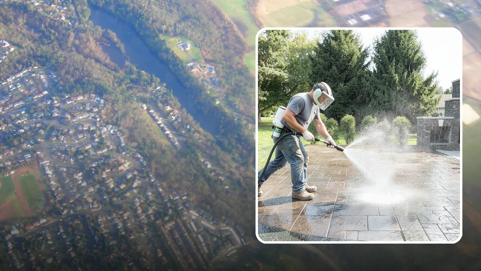 Patio Sealing in Algona, King County, WA - Surface sealing for concrete, stone, and paver patios that protects the entertaining area from stains, moss, and Northwest...