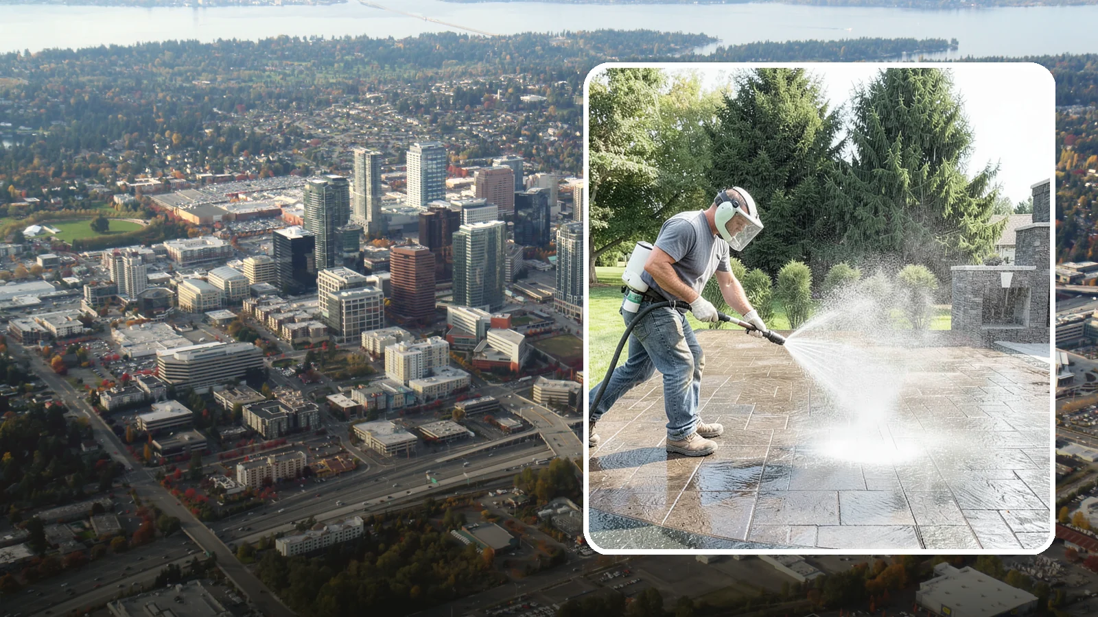 Patio Sealing in Bellevue, King County, WA - Surface sealing for concrete, stone, and paver patios that protects the entertaining area from stains, moss, and Northwest...