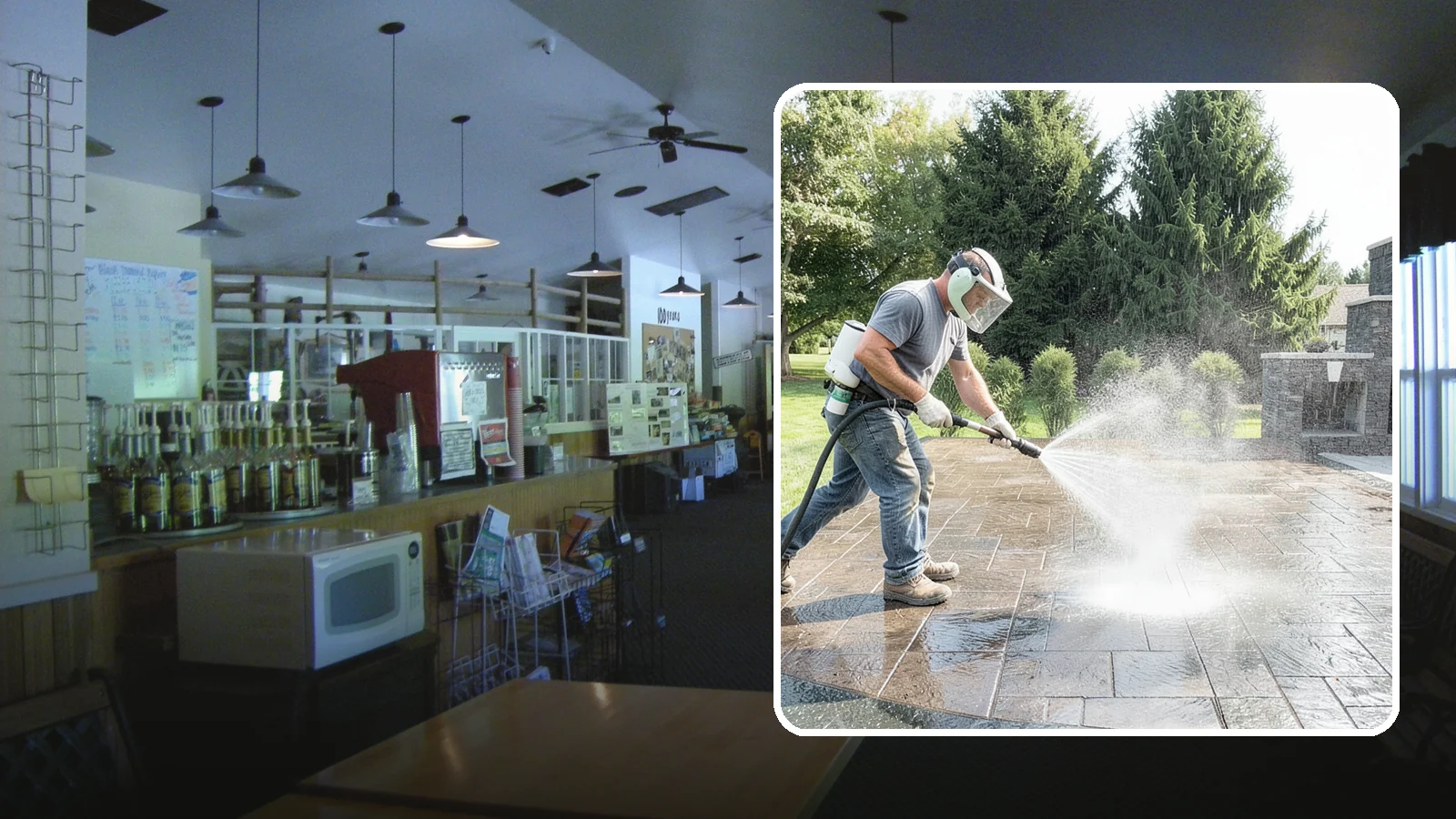 Patio Sealing in Black Diamond, King County, WA - Surface sealing for concrete, stone, and paver patios that protects the entertaining area from stains, moss, and Northwest...