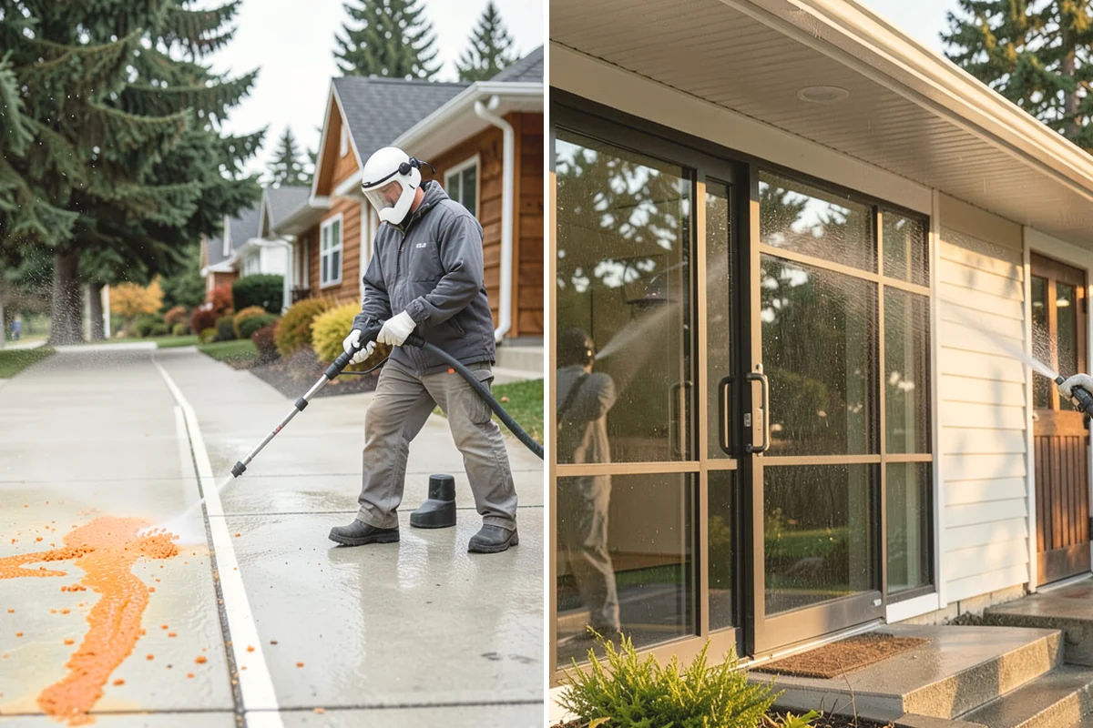 Patio Sealing in Black Diamond, King County, WA - Clean the patio and clear organic growth and stains