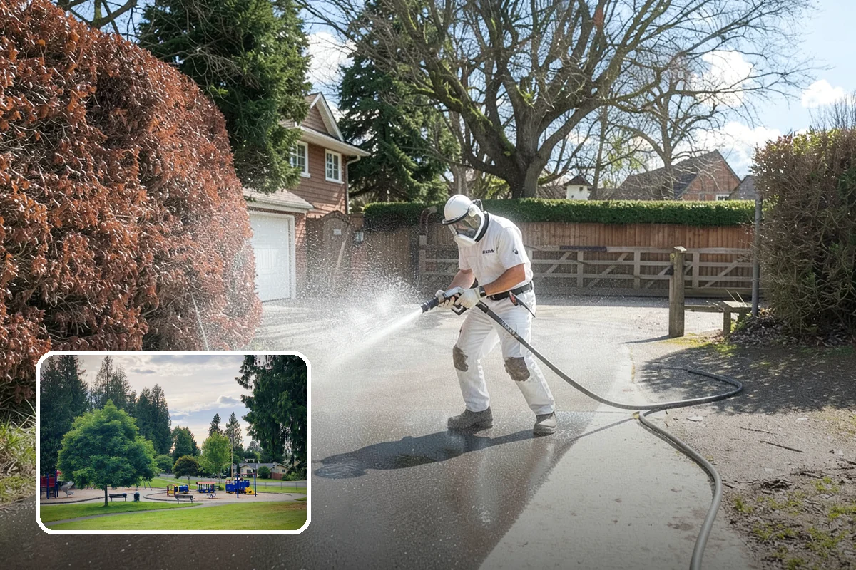 Patio Sealing in Bonney Lake, Pierce County, WA - Guards against food, drink, and grease staining