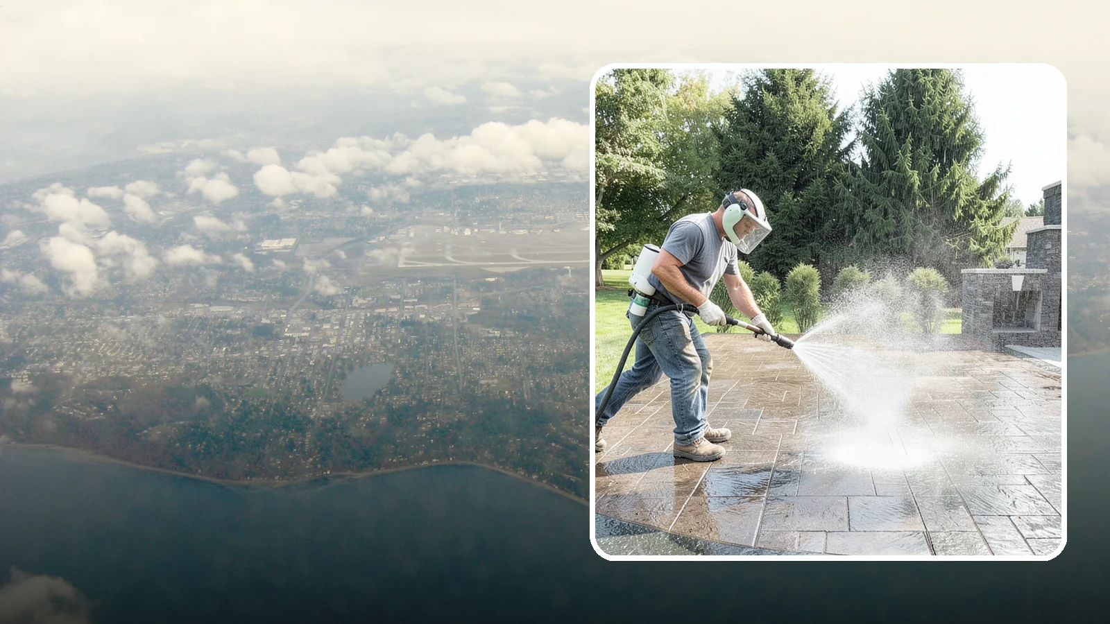 Patio Sealing in Burien, King County, WA - Surface sealing for concrete, stone, and paver patios that protects the entertaining area from stains, moss, and Northwest...