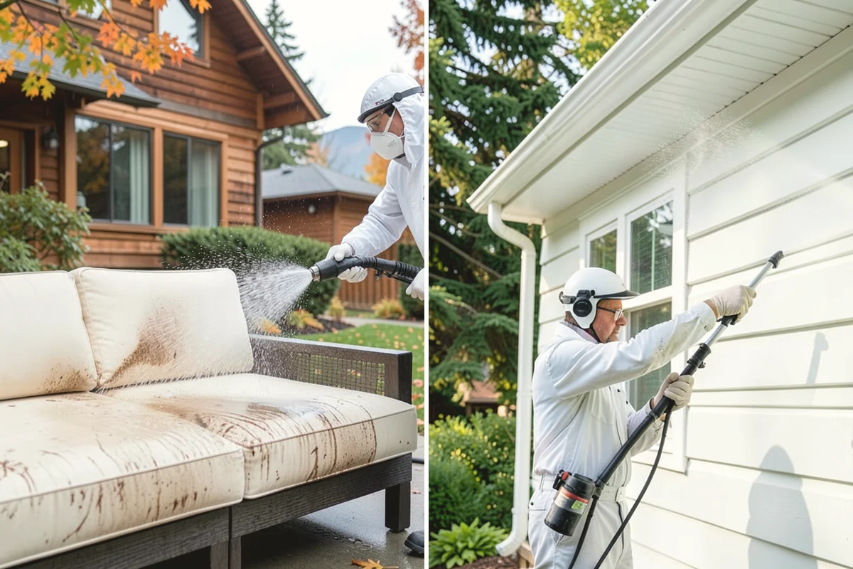 Patio Sealing in Burien, King County, WA - Clean the patio and clear organic growth and stains