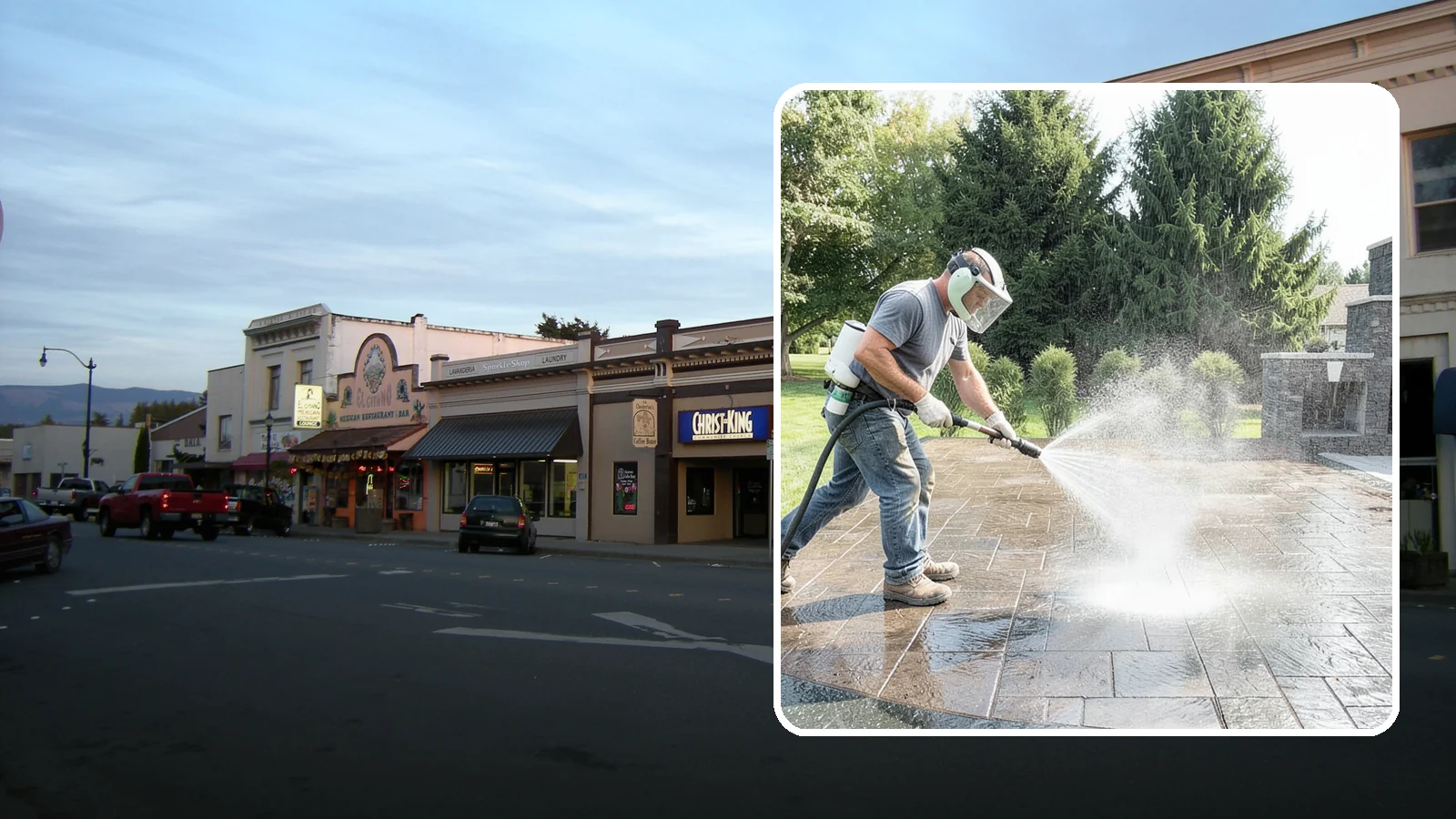 Patio Sealing in Burlington, Skagit County, WA - Surface sealing for concrete, stone, and paver patios that protects the entertaining area from stains, moss, and Northwest...