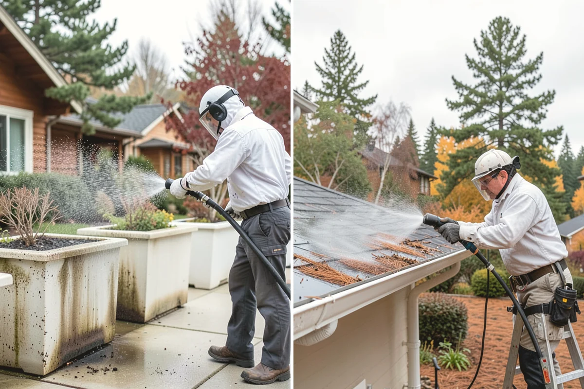 Patio Sealing in Carbonado, Pierce County, WA - Clean the patio and clear organic growth and stains