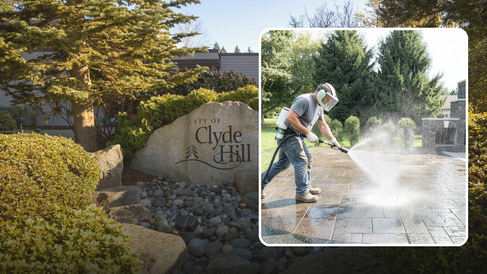 Patio Sealing in Clyde Hill, King County, WA - Surface sealing for concrete, stone, and paver patios that protects the entertaining area from stains, moss, and Northwest...