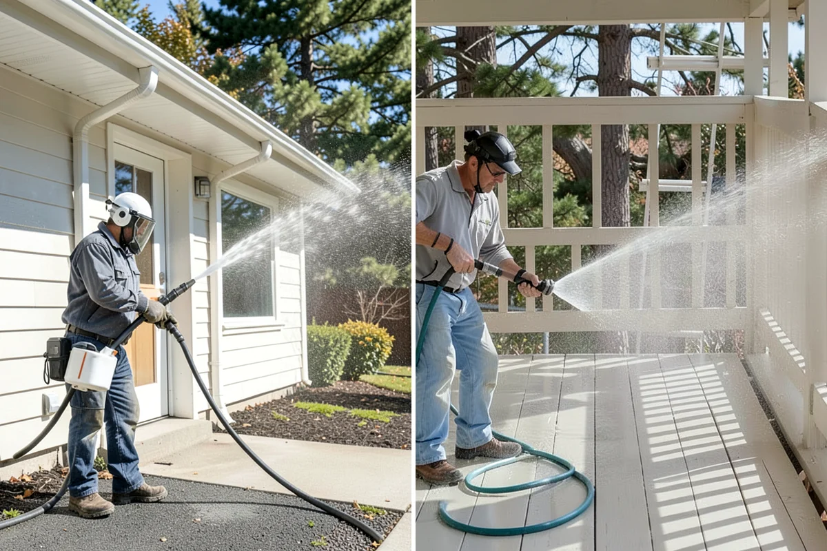 Patio Sealing in Clyde Hill, King County, WA - Clean the patio and clear organic growth and stains