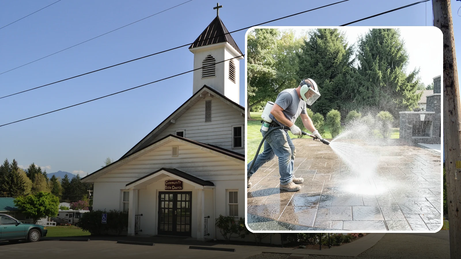 Patio Sealing in Concrete, Skagit County, WA - Surface sealing for concrete, stone, and paver patios that protects the entertaining area from stains, moss, and Northwest...