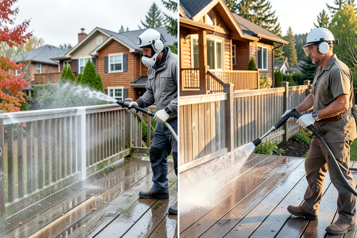 Patio Sealing in Concrete, Skagit County, WA - Clean the patio and clear organic growth and stains