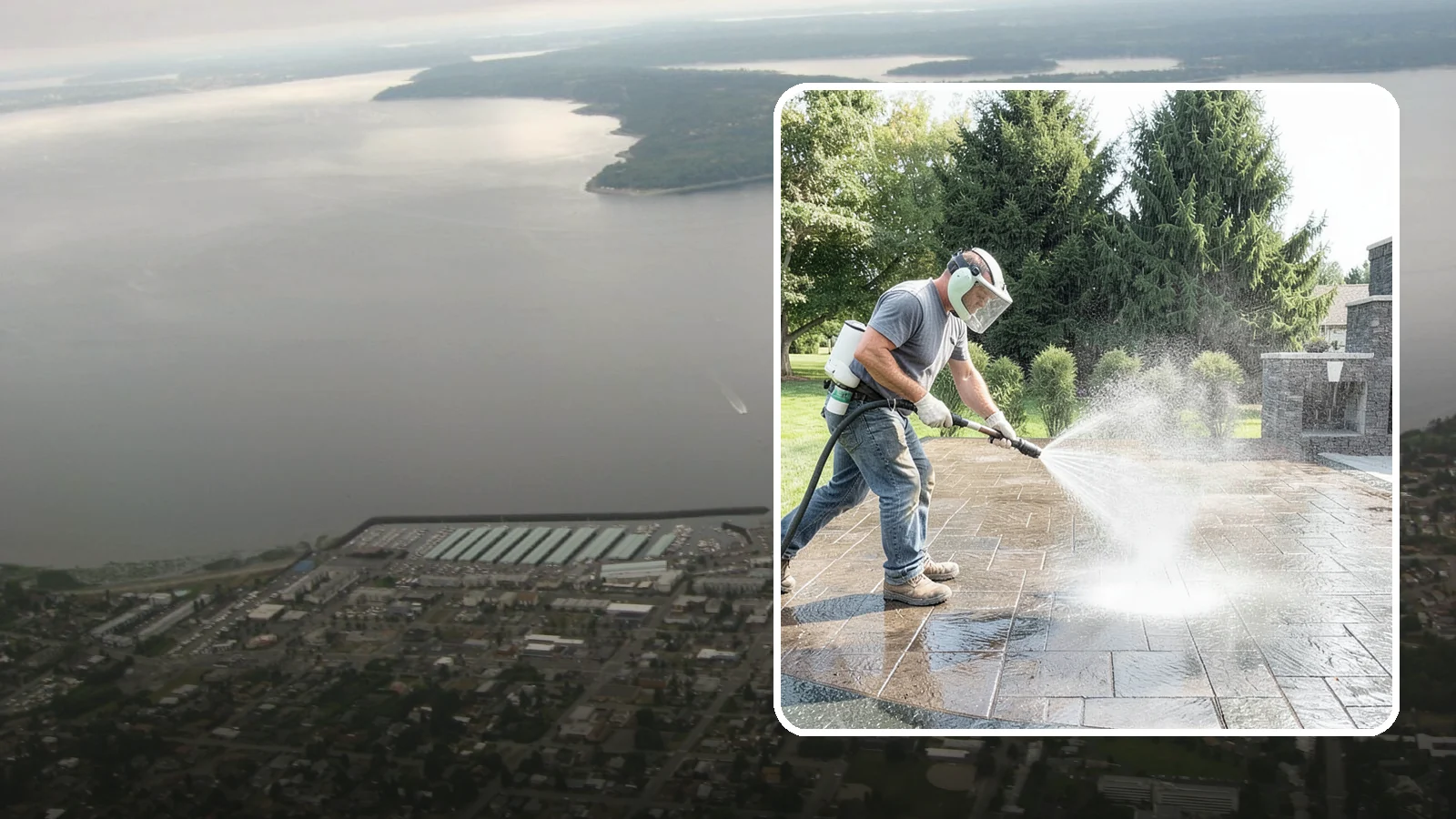 Patio Sealing in Des Moines, King County, WA - Surface sealing for concrete, stone, and paver patios that protects the entertaining area from stains, moss, and Northwest...