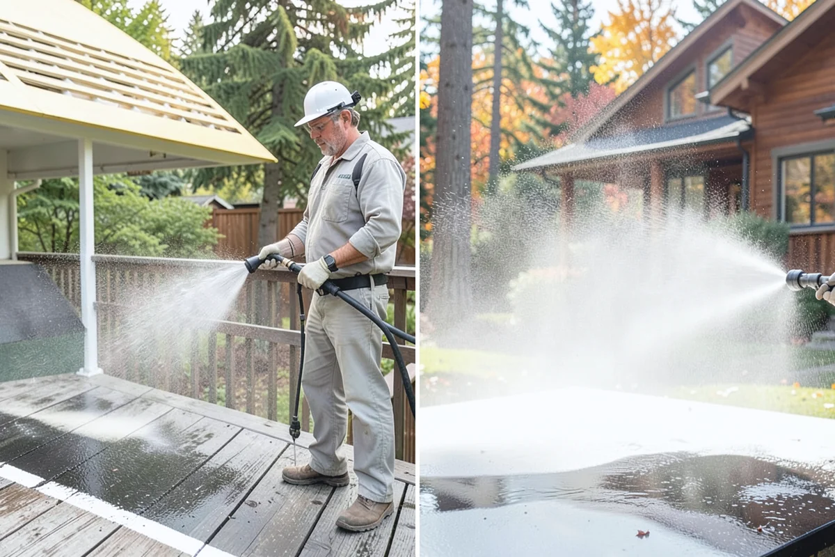 Patio Sealing in Des Moines, King County, WA - Clean the patio and clear organic growth and stains