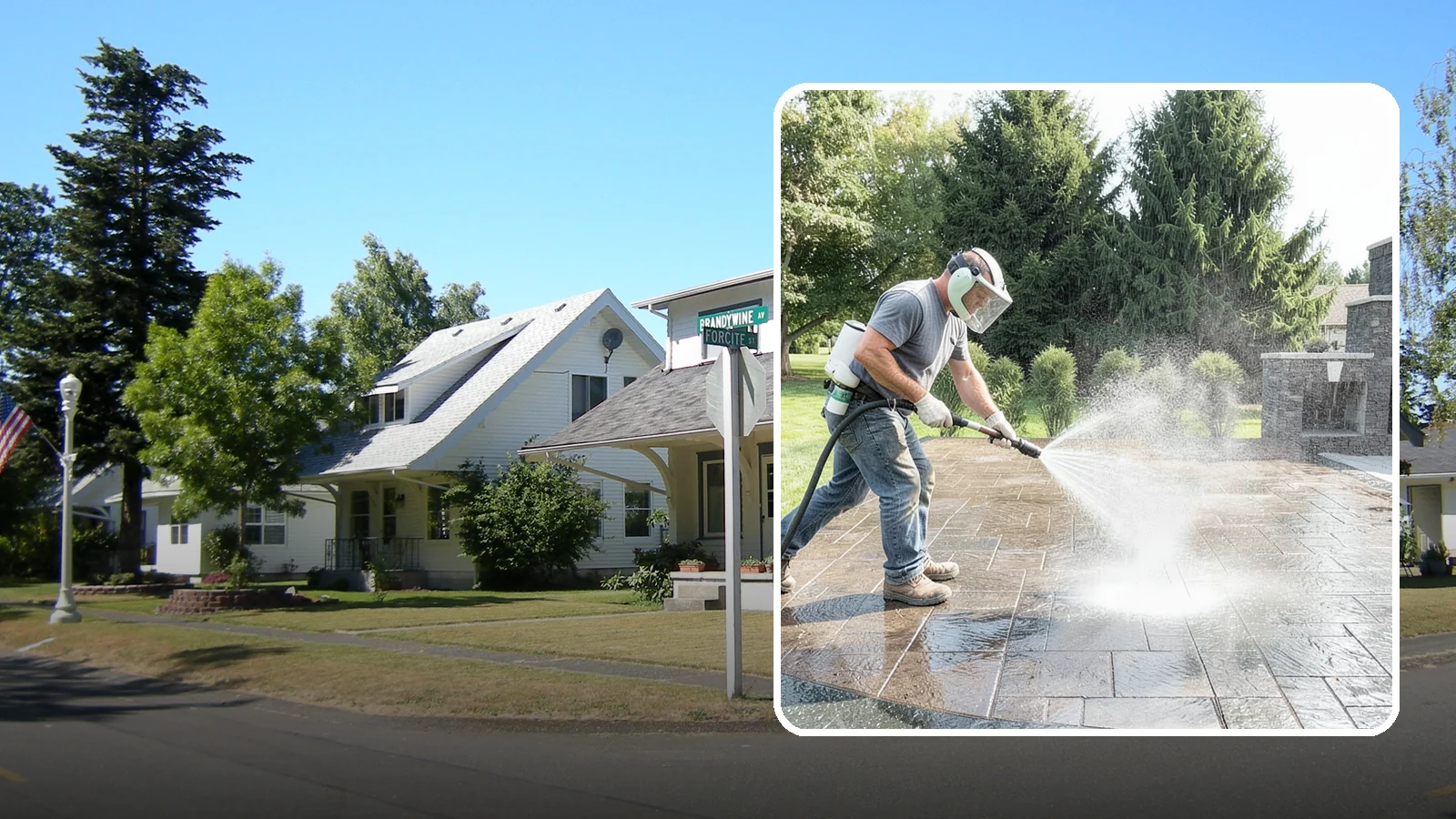 Patio Sealing in DuPont, Pierce County, WA - Surface sealing for concrete, stone, and paver patios that protects the entertaining area from stains, moss, and Northwest...