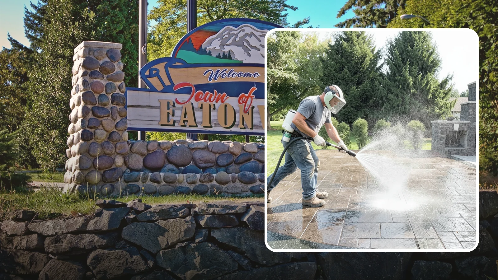 Patio Sealing in Eatonville, Pierce County, WA - Surface sealing for concrete, stone, and paver patios that protects the entertaining area from stains, moss, and Northwest...
