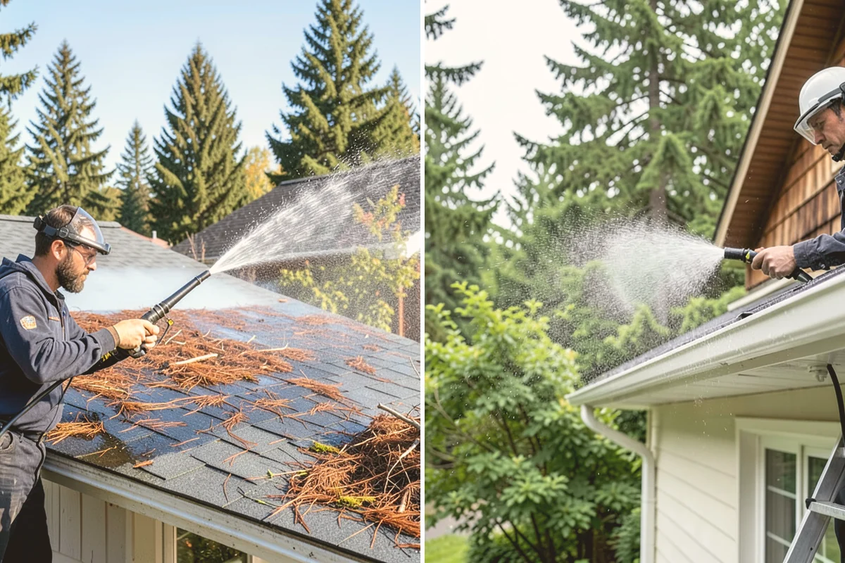 Patio Sealing in Eatonville, Pierce County, WA - Clean the patio and clear organic growth and stains