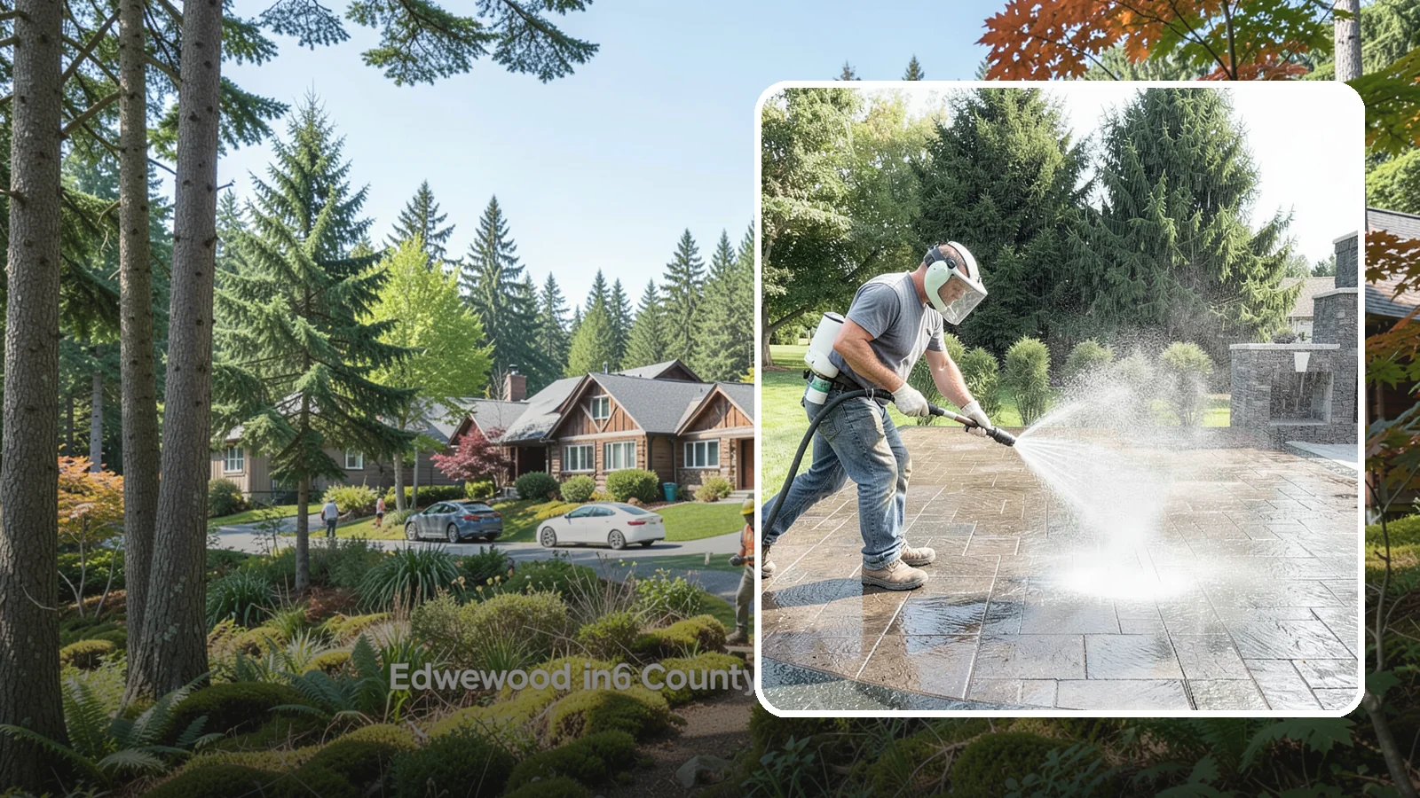 Patio Sealing in Edgewood, Pierce County, WA - Surface sealing for concrete, stone, and paver patios that protects the entertaining area from stains, moss, and Northwest...