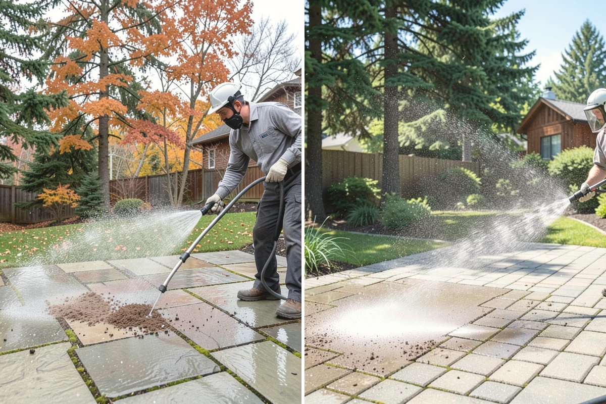 Patio Sealing in Edgewood, Pierce County, WA - Clean the patio and clear organic growth and stains
