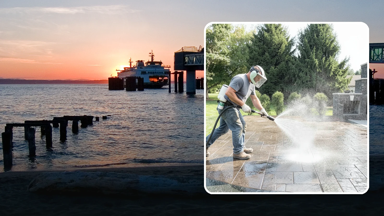 Patio Sealing in Edmonds, Snohomish County, WA - Surface sealing for concrete, stone, and paver patios that protects the entertaining area from stains, moss, and Northwest...