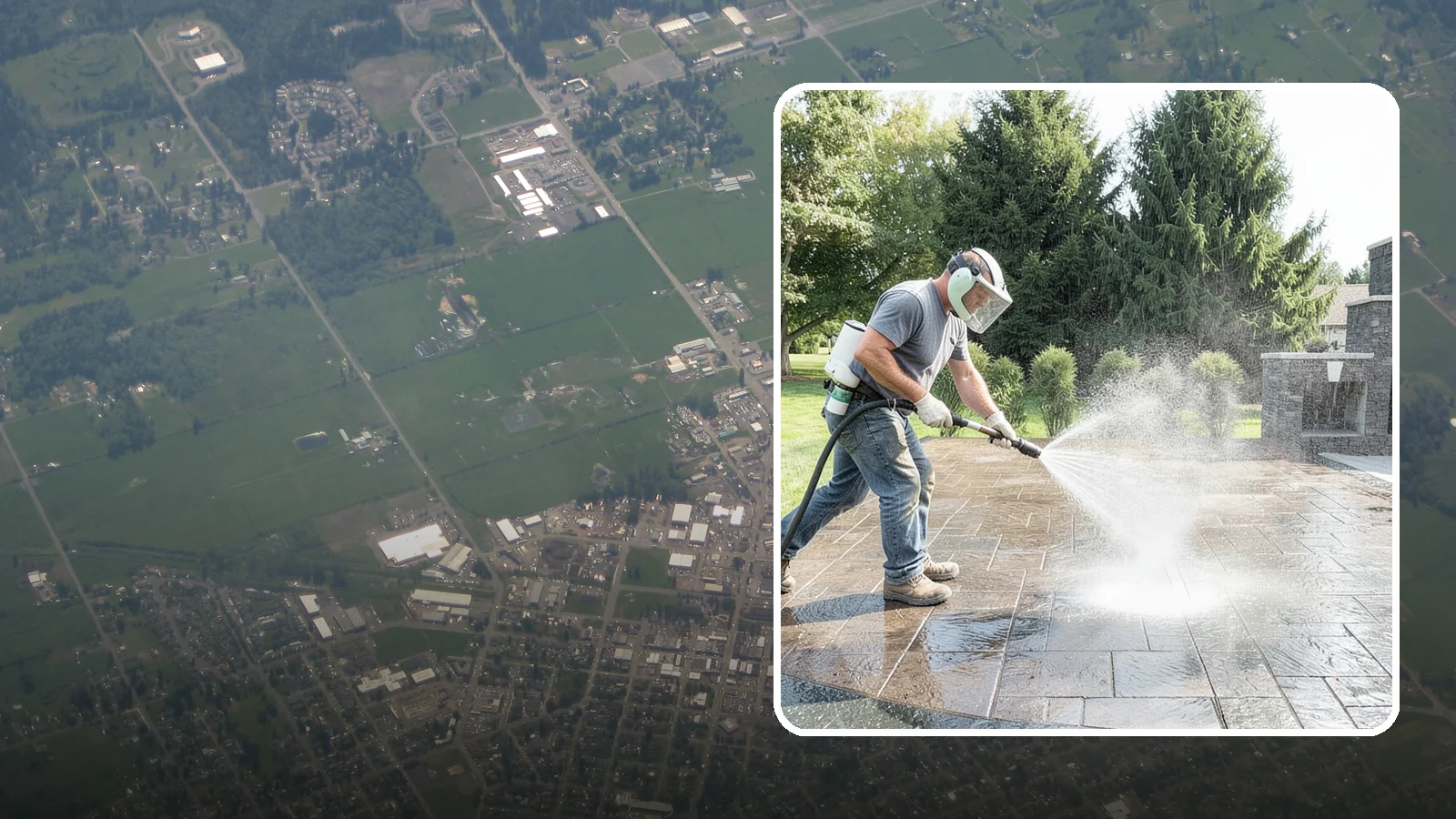 Patio Sealing in Enumclaw, King County, WA - Surface sealing for concrete, stone, and paver patios that protects the entertaining area from stains, moss, and Northwest...