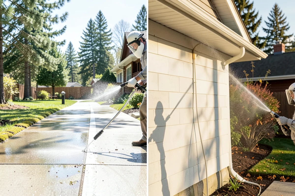 Patio Sealing in Enumclaw, King County, WA - Clean the patio and clear organic growth and stains