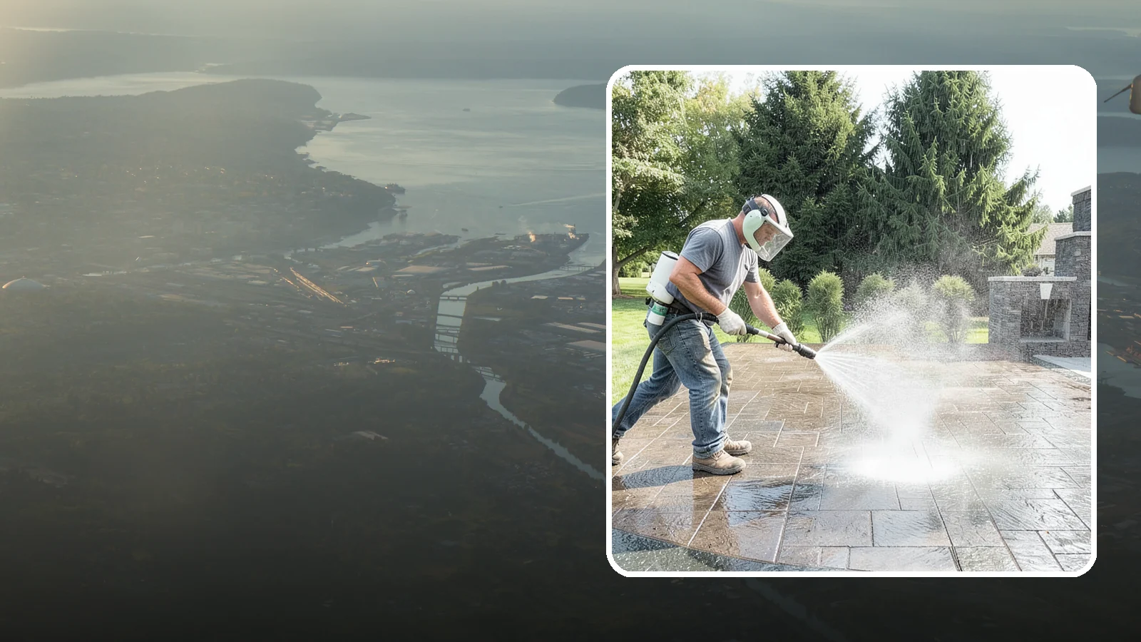 Patio Sealing in Fife, Pierce County, WA - Surface sealing for concrete, stone, and paver patios that protects the entertaining area from stains, moss, and Northwest...