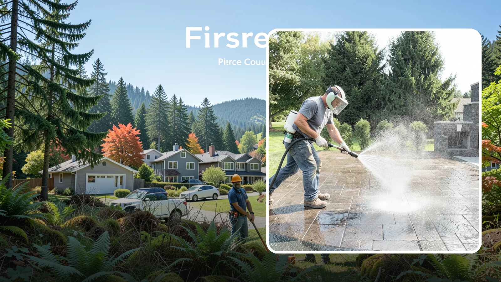 Patio Sealing in Fircrest, Pierce County, WA - Surface sealing for concrete, stone, and paver patios that protects the entertaining area from stains, moss, and Northwest...