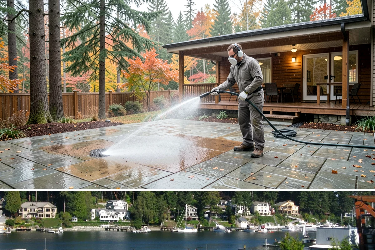 Patio Sealing in Gig Harbor, Pierce County, WA - Seal patios in summer while the surface is dry and warm so the product bonds and cures reliably.