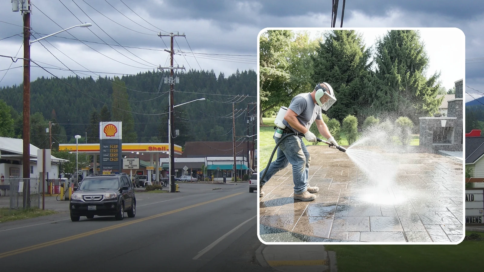 Patio Sealing in Granite Falls, Snohomish County, WA - Surface sealing for concrete, stone, and paver patios that protects the entertaining area from stains, moss, and Northwest...