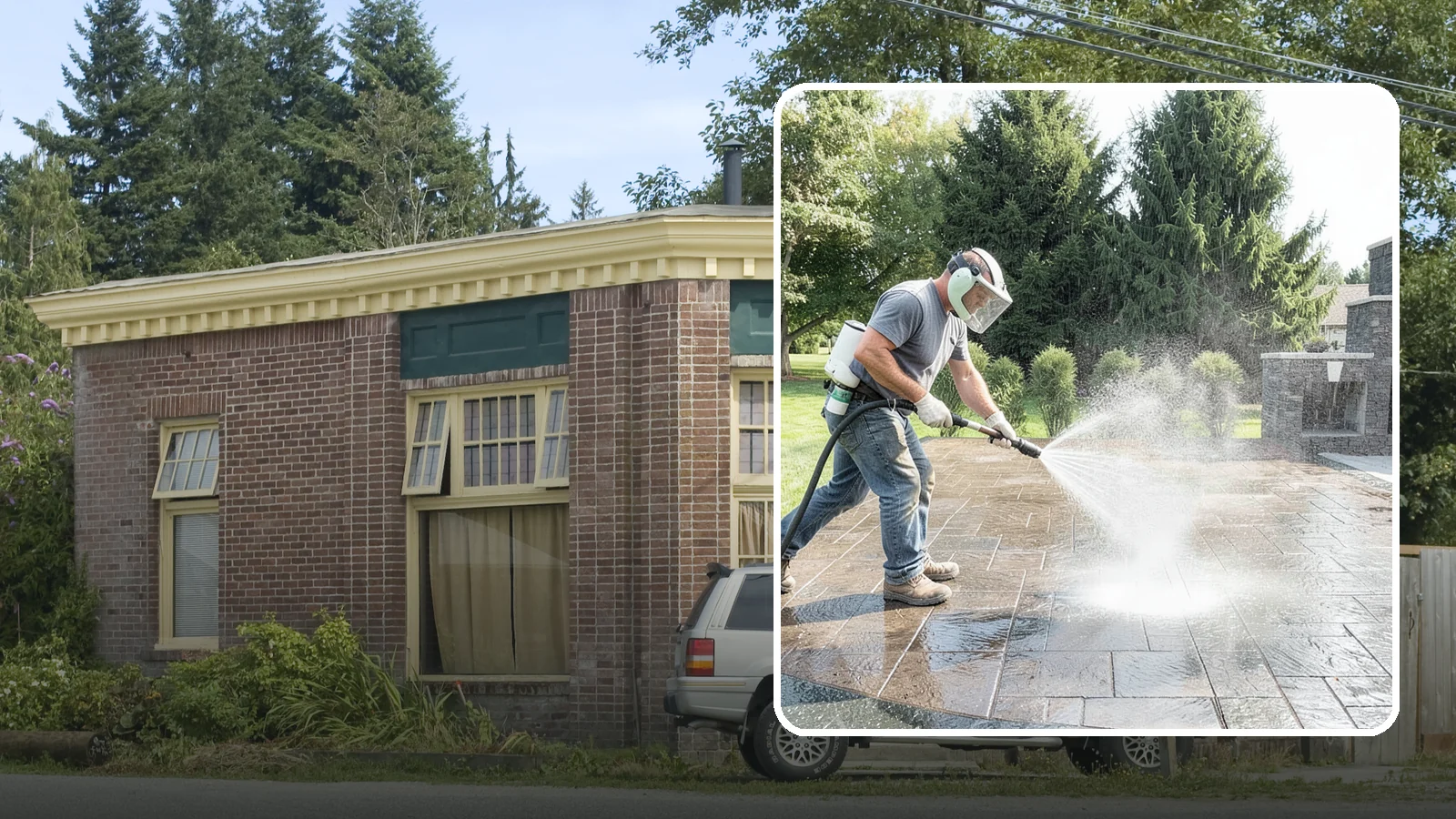 Patio Sealing in Hamilton, Skagit County, WA - Surface sealing for concrete, stone, and paver patios that protects the entertaining area from stains, moss, and Northwest...