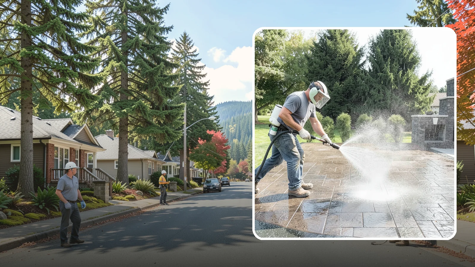 Patio Sealing in Hunts Point, King County, WA - Surface sealing for concrete, stone, and paver patios that protects the entertaining area from stains, moss, and Northwest...