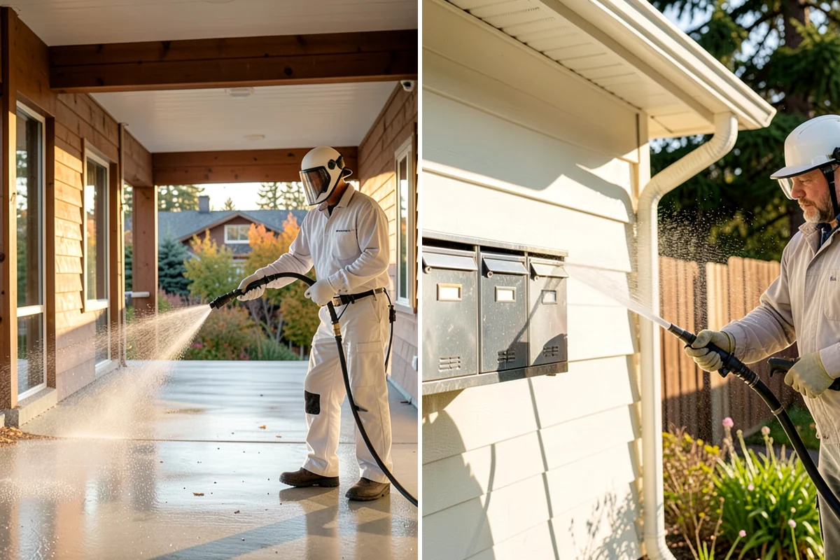 Patio Sealing in Kenmore, King County, WA - Clean the patio and clear organic growth and stains