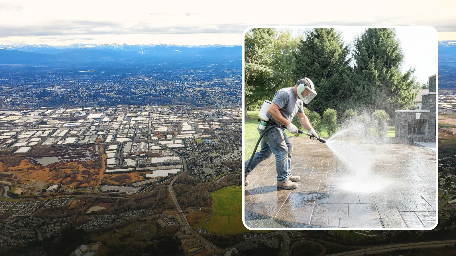 Patio Sealing in Kent, King County, WA - Surface sealing for concrete, stone, and paver patios that protects the entertaining area from stains, moss, and Northwest...