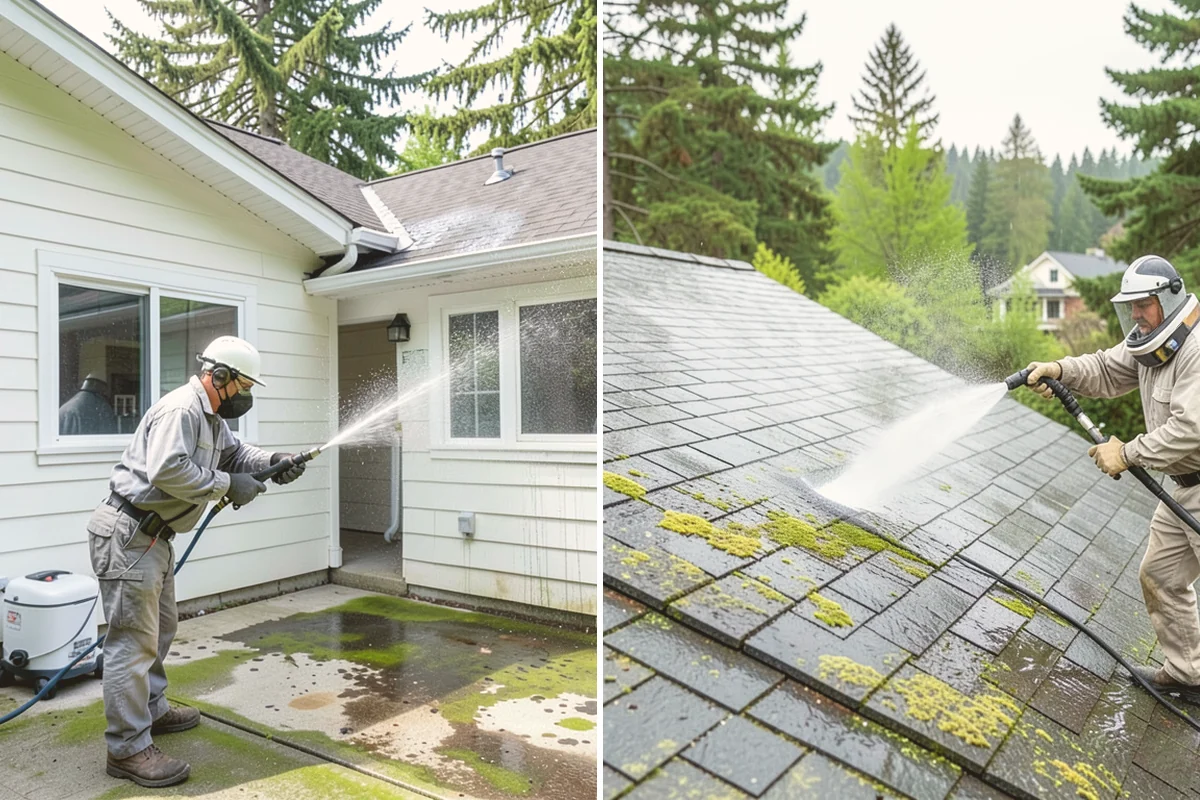 Patio Sealing in Kent, King County, WA - Clean the patio and clear organic growth and stains