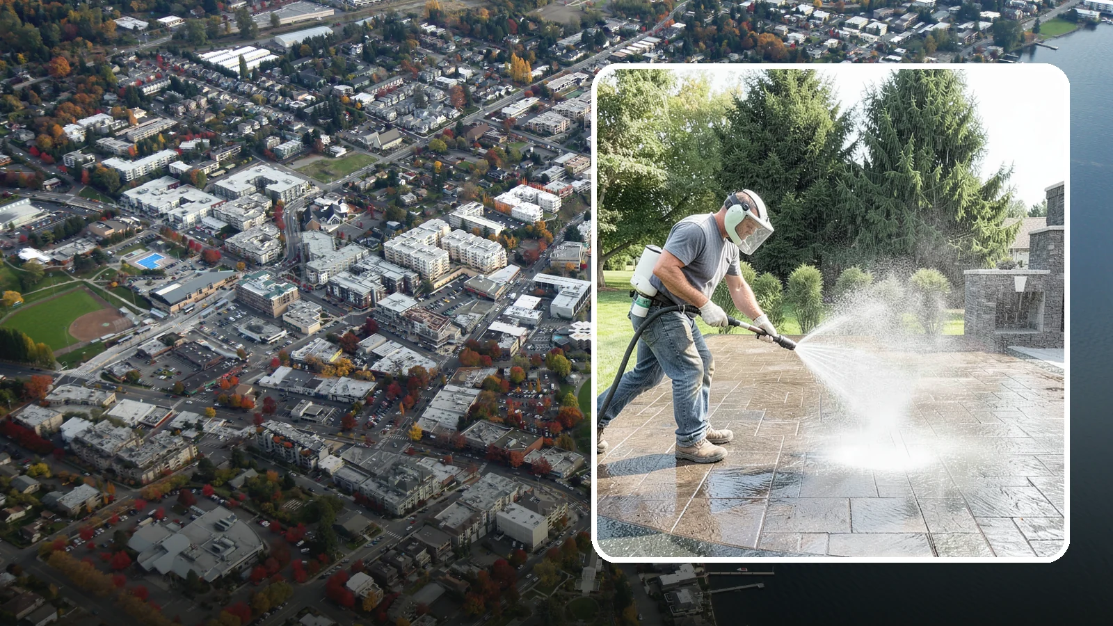 Patio Sealing in Kirkland, King County, WA - Surface sealing for concrete, stone, and paver patios that protects the entertaining area from stains, moss, and Northwest...