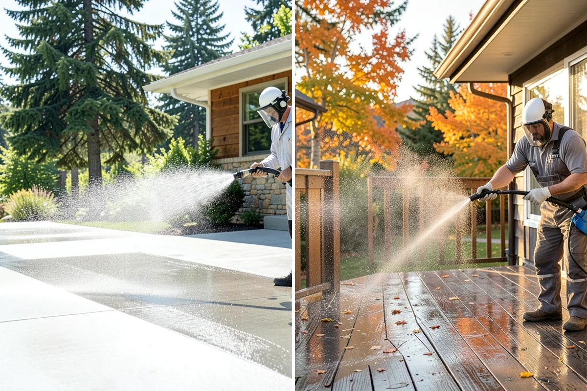 Patio Sealing in Lakewood, Pierce County, WA - Clean the patio and clear organic growth and stains