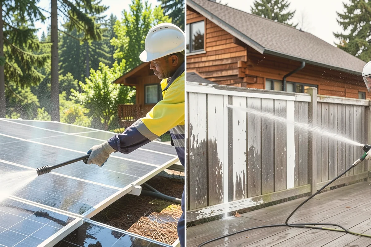 Patio Sealing in Langley, Island County, WA - Clean the patio and clear organic growth and stains
