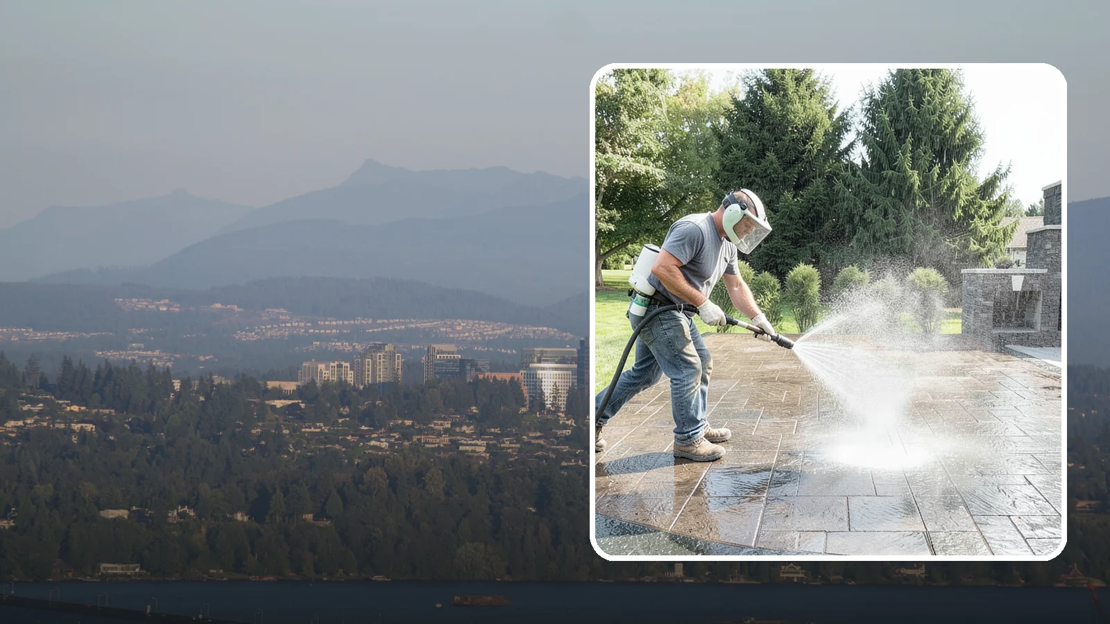 Patio Sealing in Medina, King County, WA - Surface sealing for concrete, stone, and paver patios that protects the entertaining area from stains, moss, and Northwest...
