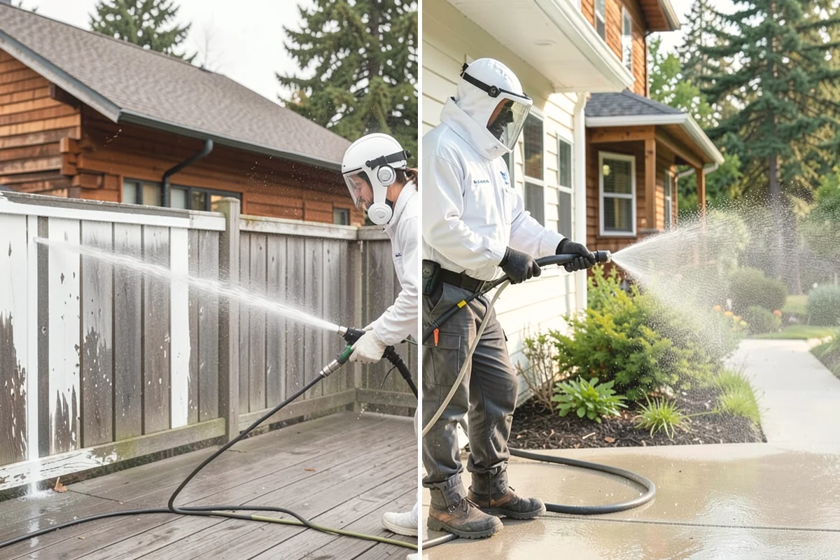 Patio Sealing in Mercer Island, King County, WA - Clean the patio and clear organic growth and stains