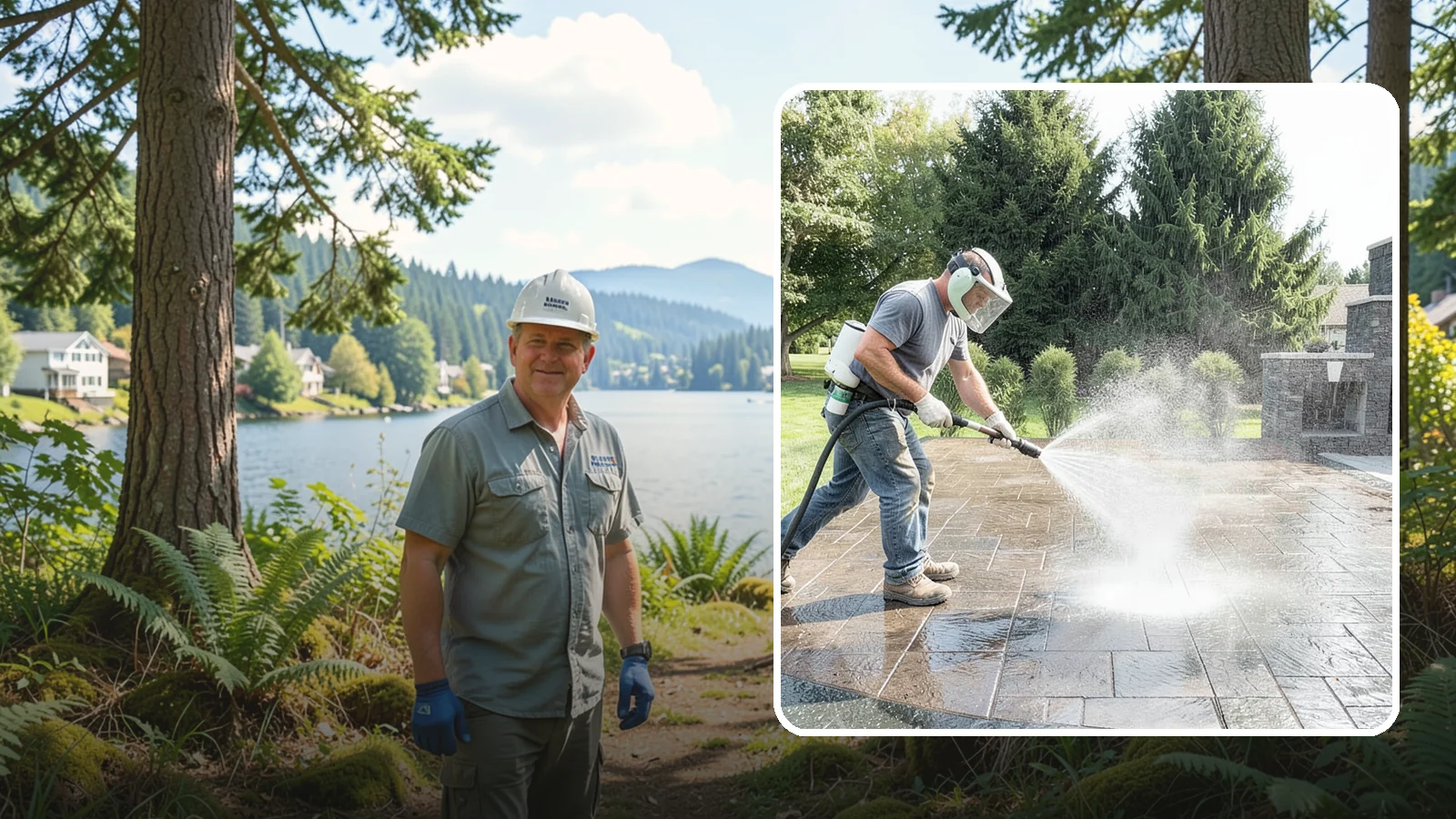 Patio Sealing in Milton, King County, WA - Surface sealing for concrete, stone, and paver patios that protects the entertaining area from stains, moss, and Northwest...