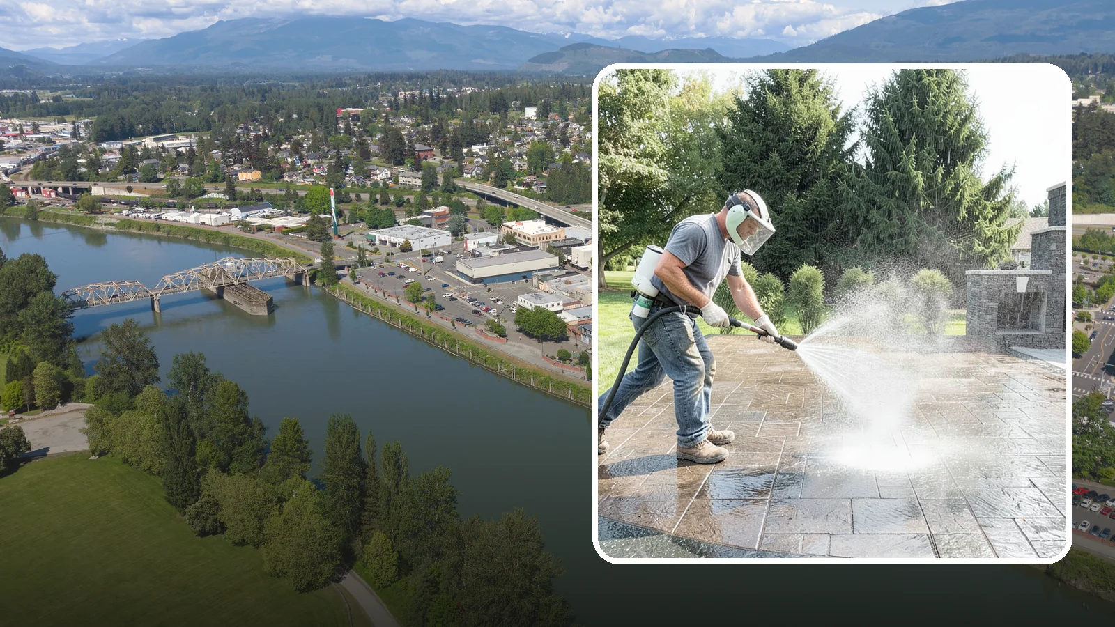 Patio Sealing in Mount Vernon, Skagit County, WA - Surface sealing for concrete, stone, and paver patios that protects the entertaining area from stains, moss, and Northwest...