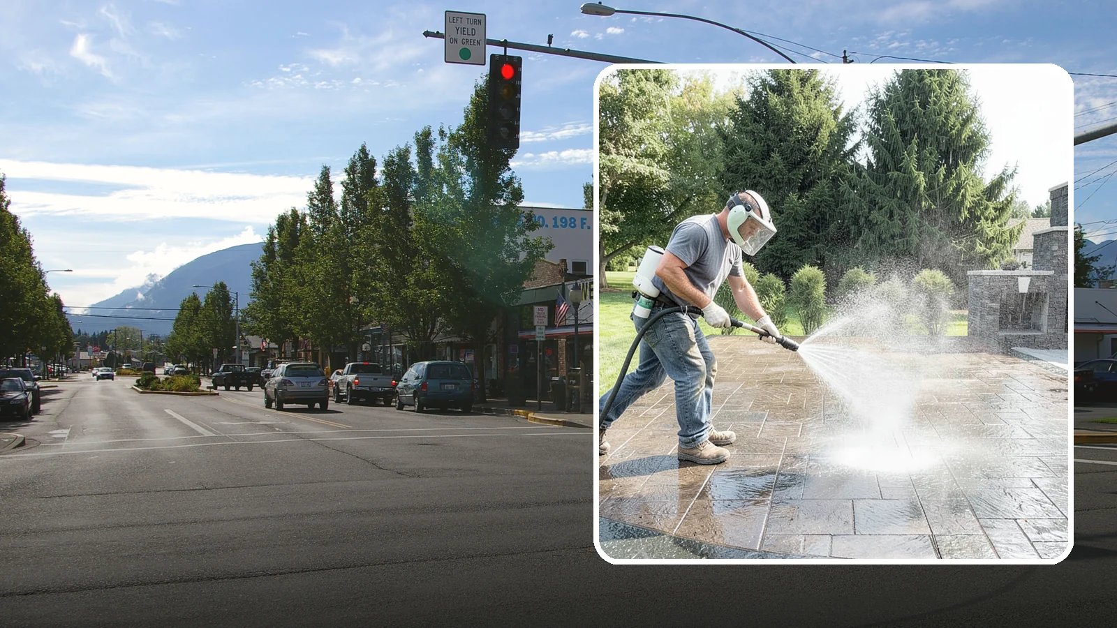 Patio Sealing in North Bend, King County, WA - Surface sealing for concrete, stone, and paver patios that protects the entertaining area from stains, moss, and Northwest...